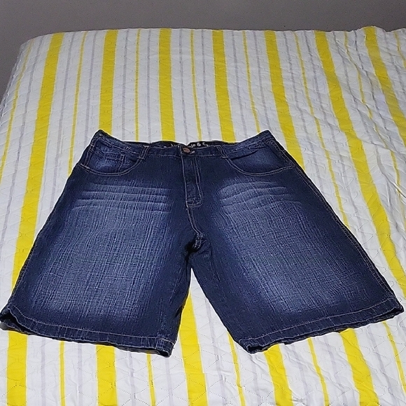 5ive Jungle & Co Dark Blue Denim Shorts Mens Size 38 - Picture 2 of 9